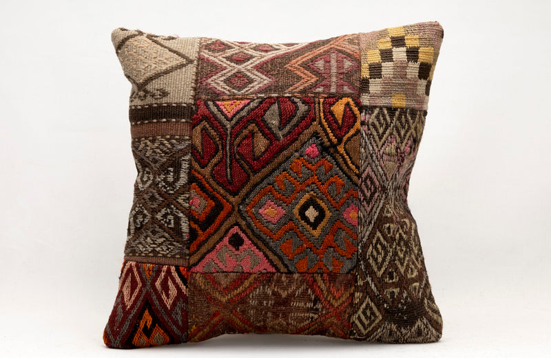 Patchwork Pillow, 16x16 in. (KW40404007)