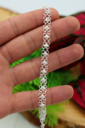 Coriander Model Handmade Filigree Silver Bracelet (NG201022087)