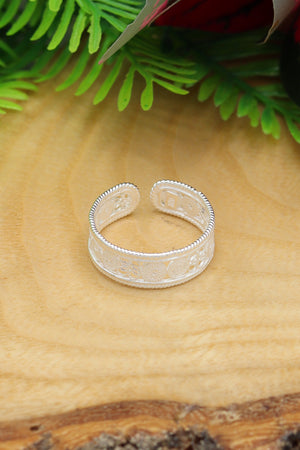 Authentic Adjustable Handmade Filigree Silver Ring (NG201022121)