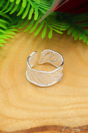 Authentic Adjustable Handmade Filigree Silver Ring (NG201022123)