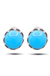 Round Model Silver Triple Jewelry Set With Turquoise (NG201021922)
