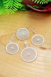 Round Model Handmade Filigree Silver Triple Jewelry Set (NG201022196)