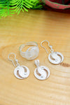 Ying Yang Model Handmade Filigree Silver Triple Jewelry Set (NG201022198)