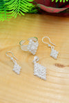 Coriander Model Handmade Filigree Silver Triple Jewelry Set (NG201022202)