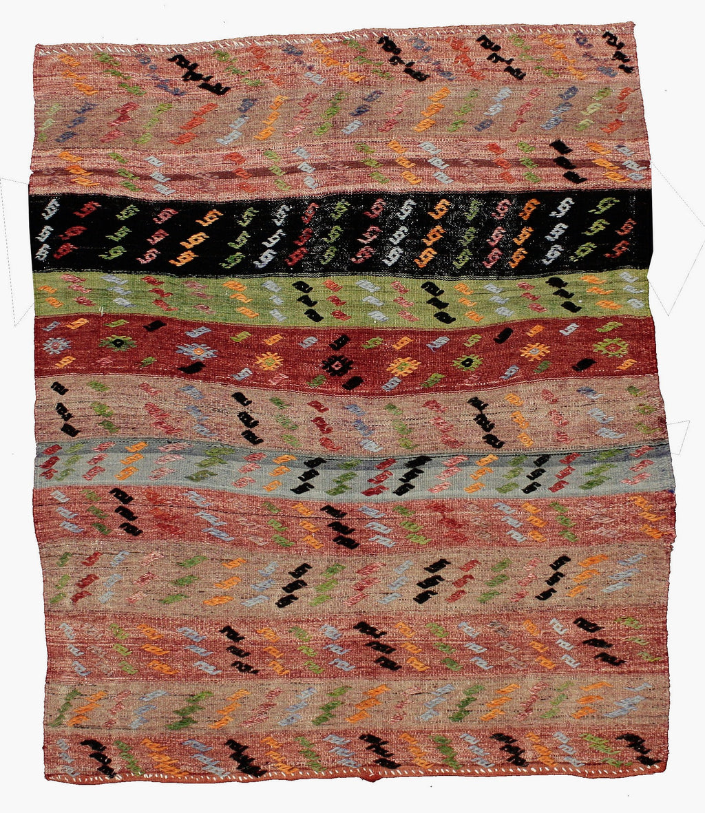 3'11"x4'5" Balikesir Kilim Rug (KW04367)