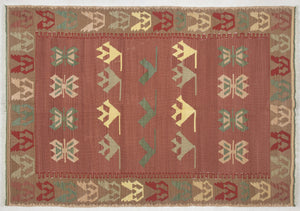 4'2"x5'8" Anatolian Kilim Rug (KW090670)