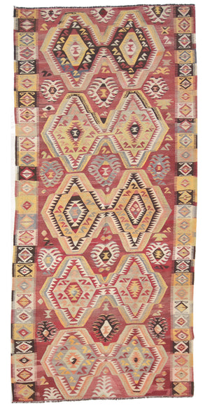 4'1"x10'6" Mersin Kilim Rug (KW140090)
