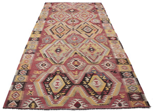 4'1"x10'6" Mersin Kilim Rug (KW140090)
