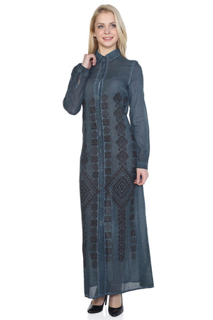 Cotton Gauze Dress - Authentic Pattern (Hazan)