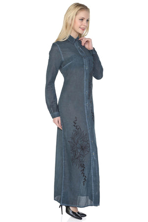 Cotton Gauze Dress - Floral Pattern (Hazan)
