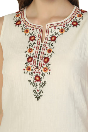 Cotton Gauze Dress - Sleeveless (Sibel)