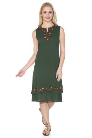 Cotton Gauze Dress - Sleeveless (Sibel)