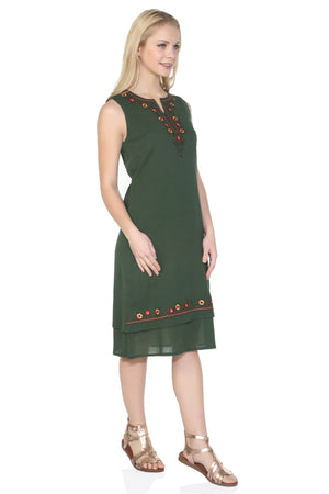 Cotton Gauze Dress - Sleeveless (Sibel)