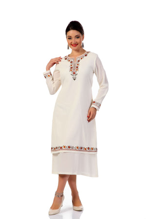 Cotton Gauze Dress - Long Sleeve (Sibel)