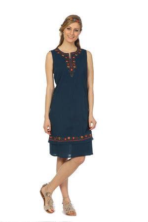 Cotton Gauze Dress - Sleeveless (Sibel)