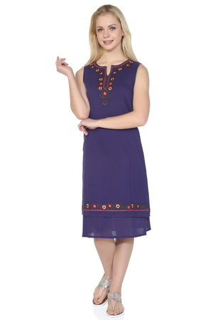 Cotton Gauze Dress - Sleeveless (Sibel)