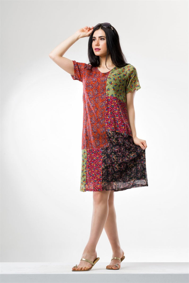 Cotton Gauze Dress - Short Sleeve (Feraye)