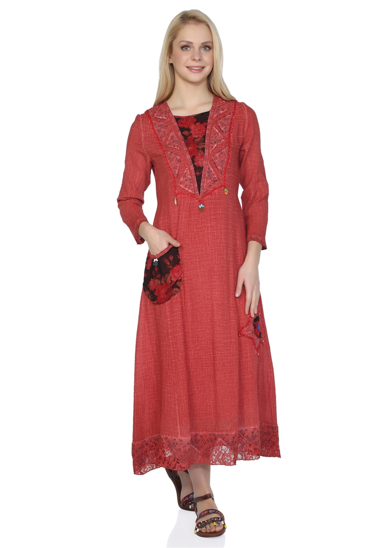 long sleeve cotton gauze dress - (Hurrem) colour:white Size:BOY-Medium-4T-FAMILY line silhouette Simple Chic Little Black