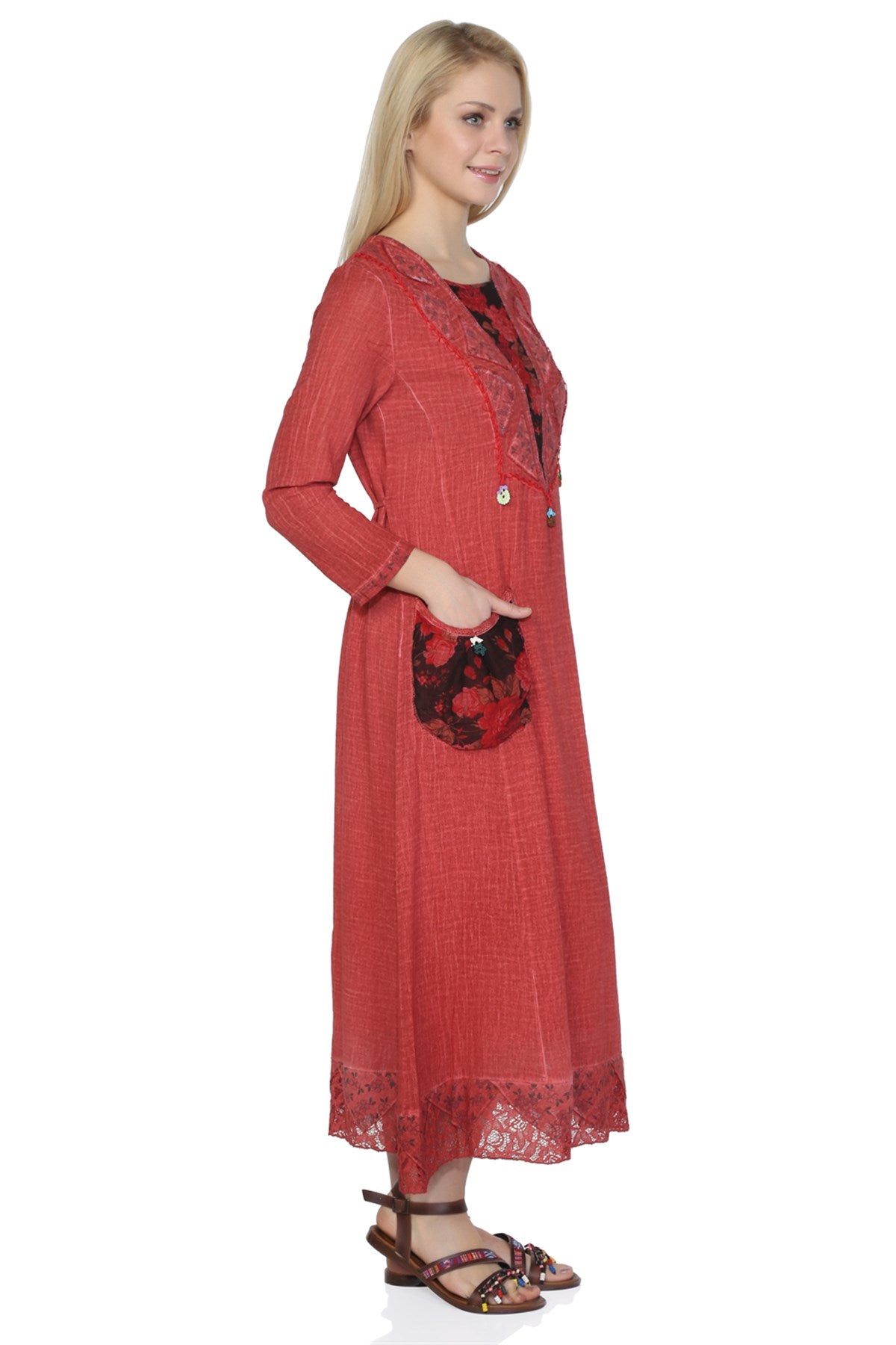 Cotton Gauze Dress - Long Sleeve (Hurrem) - Women's Dresses ... Cotton Gauze Dress - Long Sleeve (Hurrem) - Women's Dresses ...