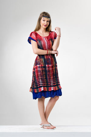 Cotton Gauze Dress - Flow Pattern (Defne)