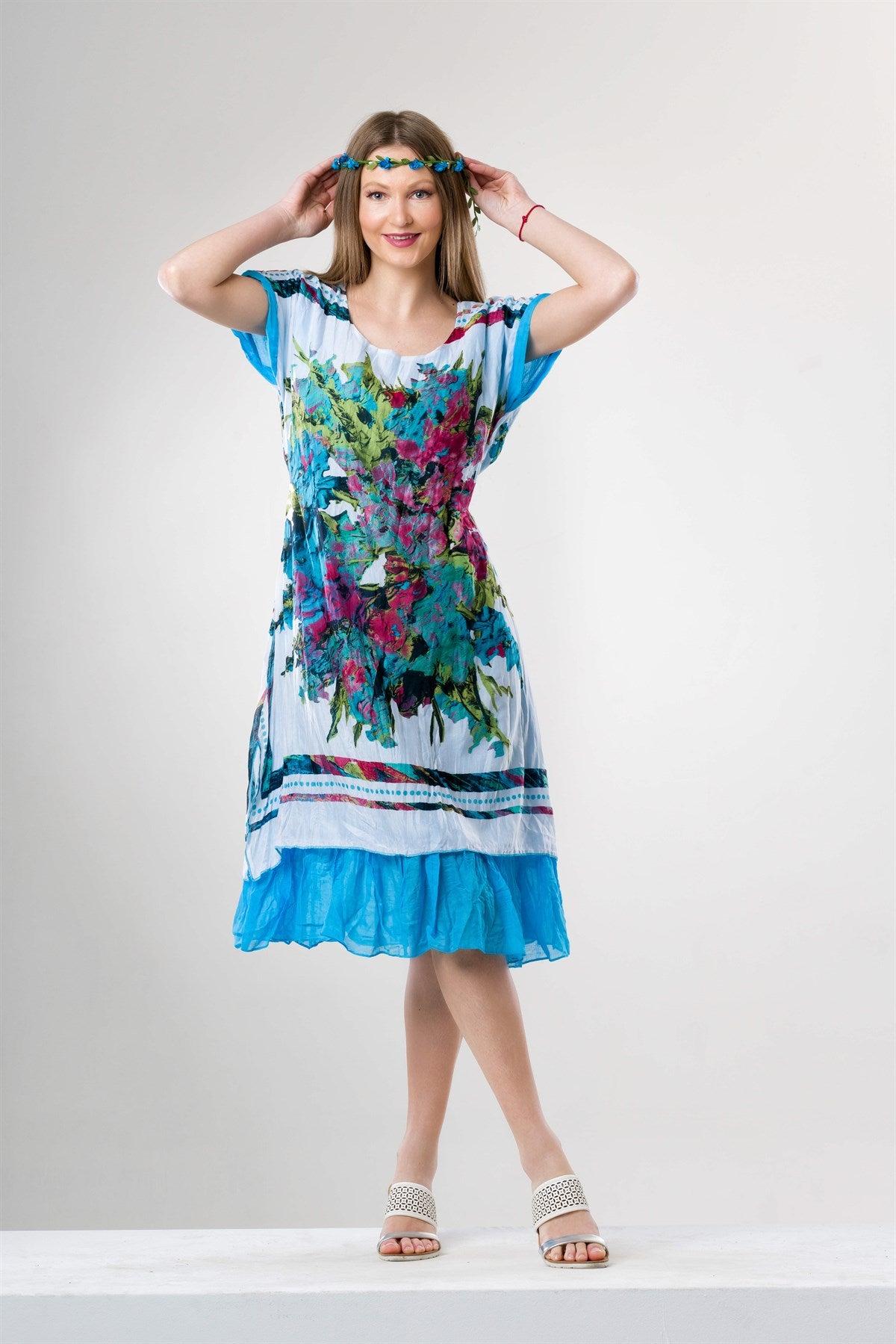 white christmas dresses Burgundy Gauze Dress with Pockets – Eco-Friendly Cotton S/M