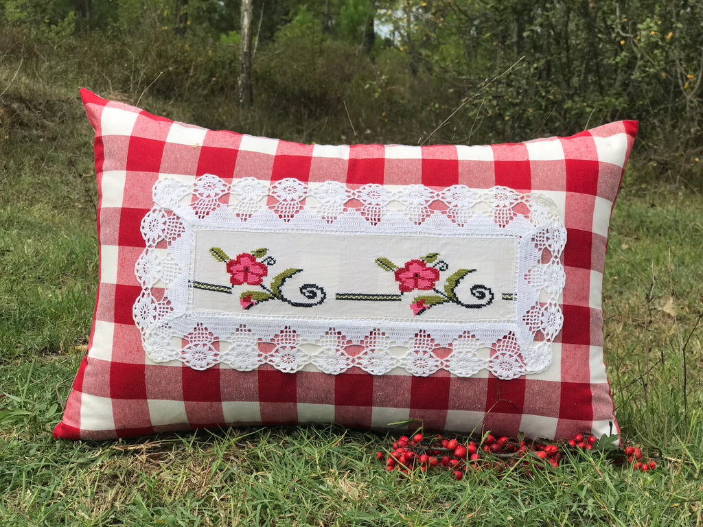 16"x24" Cross Stitch Pillow Cover (HY56)