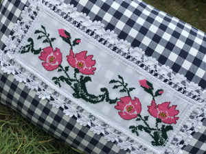 16"x24" Cross Stitch Pillow Cover (HY57)