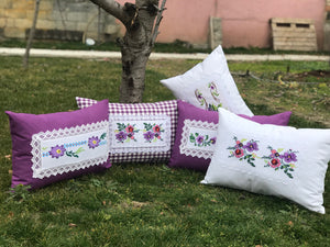 16"x24" Cross Stitch Pillow Cover (HY58)