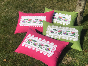 16"x24" Cross Stitch Pillow Cover (HY59)