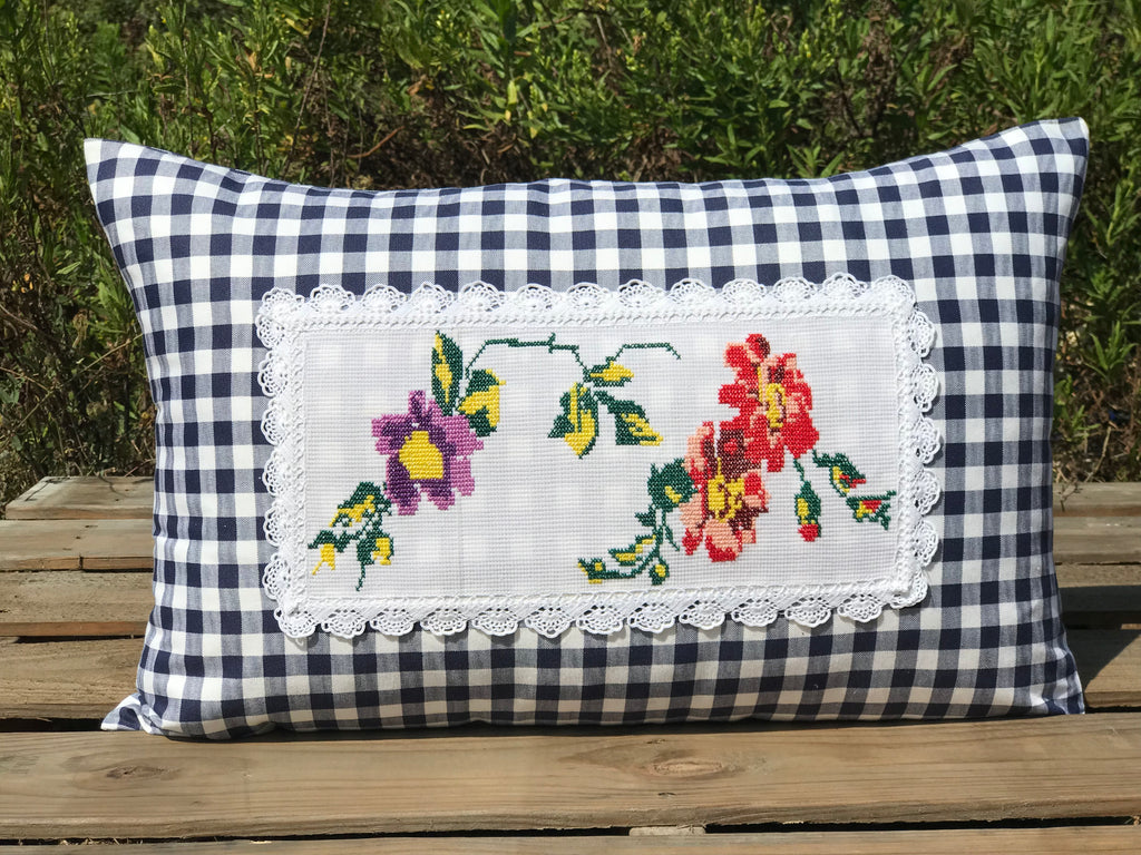 16"x24" Cross Stitch Pillow Cover (HY6)