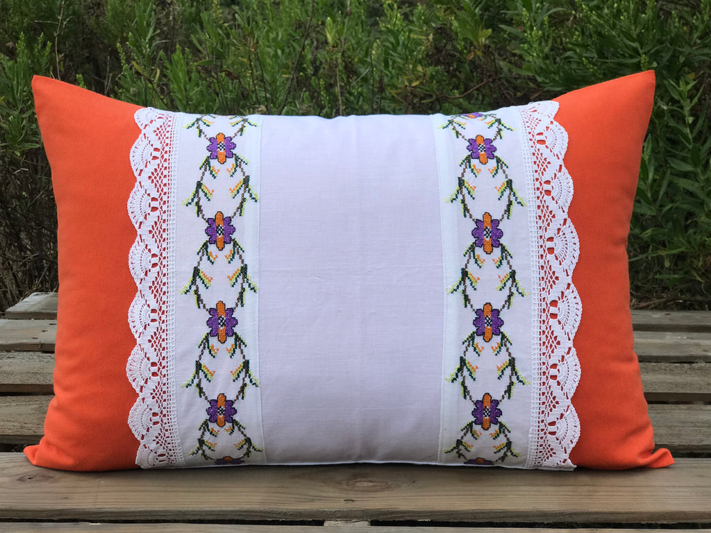 16"x24" Cross Stitch Pillow Cover (HY9)