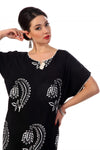 Cotton Gauze Dress - Leaf Pattern (Hitit)
