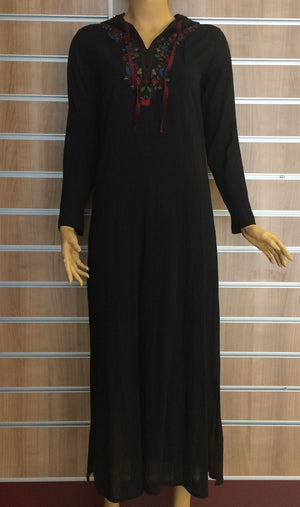 Cotton Gauze Dress - Hooded and Long Sleeve (Asli)
