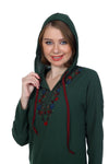Cotton Gauze Dress - Hooded and Long Sleeve (Asli)