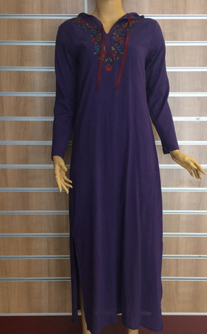 Cotton Gauze Dress - Hooded and Long Sleeve (Asli)