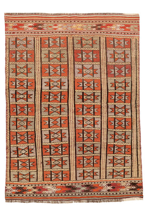 3'7"x5'1" Fethiye Kilim Rug (KW040730)