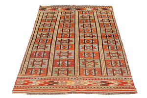 3'7"x5'1" Fethiye Kilim Rug (KW040730)