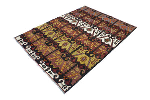 4'1"x5'9" Afyonkarahisar Kilim Rug (KW210371)