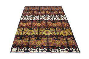 4'1"x5'9" Afyonkarahisar Kilim Rug (KW210371)