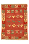 4'2"x5'8" Turkish Kilim Rug (KW090670)