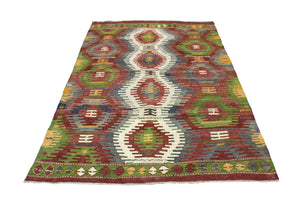 4'5"x6'8" Dazkiri Kilim Rug (KW150381)
