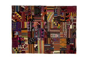 4.5x6.2 ft. Patchwork Kilim Rug (KW190145)