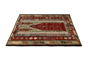 4'6"x5'6" Obruk Kilim Rug (KW150171)