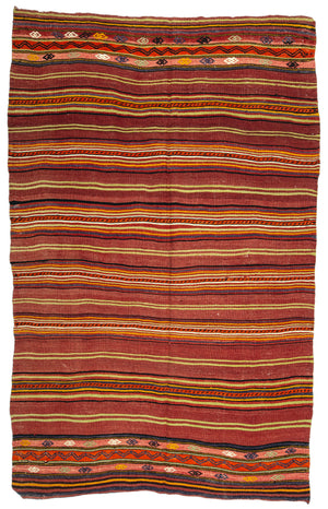 4'7"x7'5" Fethiye Kilim Rug (KW190025)