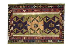4'8"x6'7" Obruk Kilim Rug (KW150175)