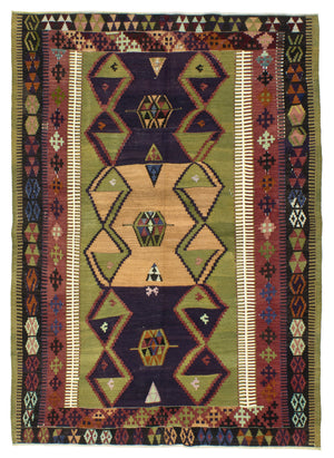 4'8"x6'7" Obruk Kilim Rug (KW150175)