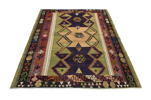 4'8"x6'7" Obruk Kilim Rug (KW150175)