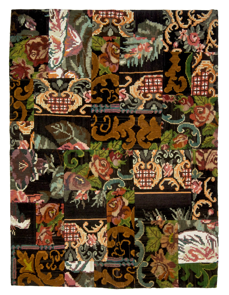 4.8x6.4 ft. Patchwork Kilim Rug (KW120812)