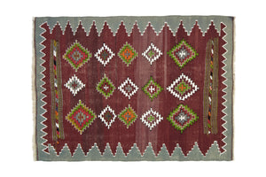 4'9"x6'9" Balikesir Kilim Rug (KW220180)