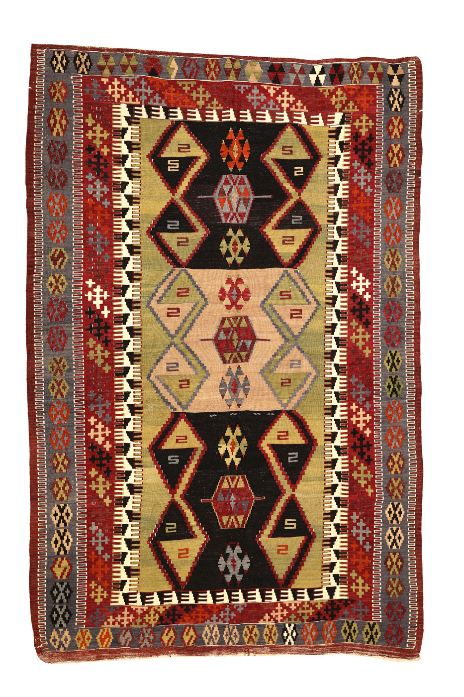 5'0"x7'4" Obruk Kilim Rug (KW150371)